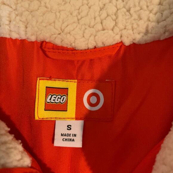 Lego Sweater Women S Small Cream Peony Target Sherpa Full Zip Mock Pocket Jacket - Picture 10 of 15